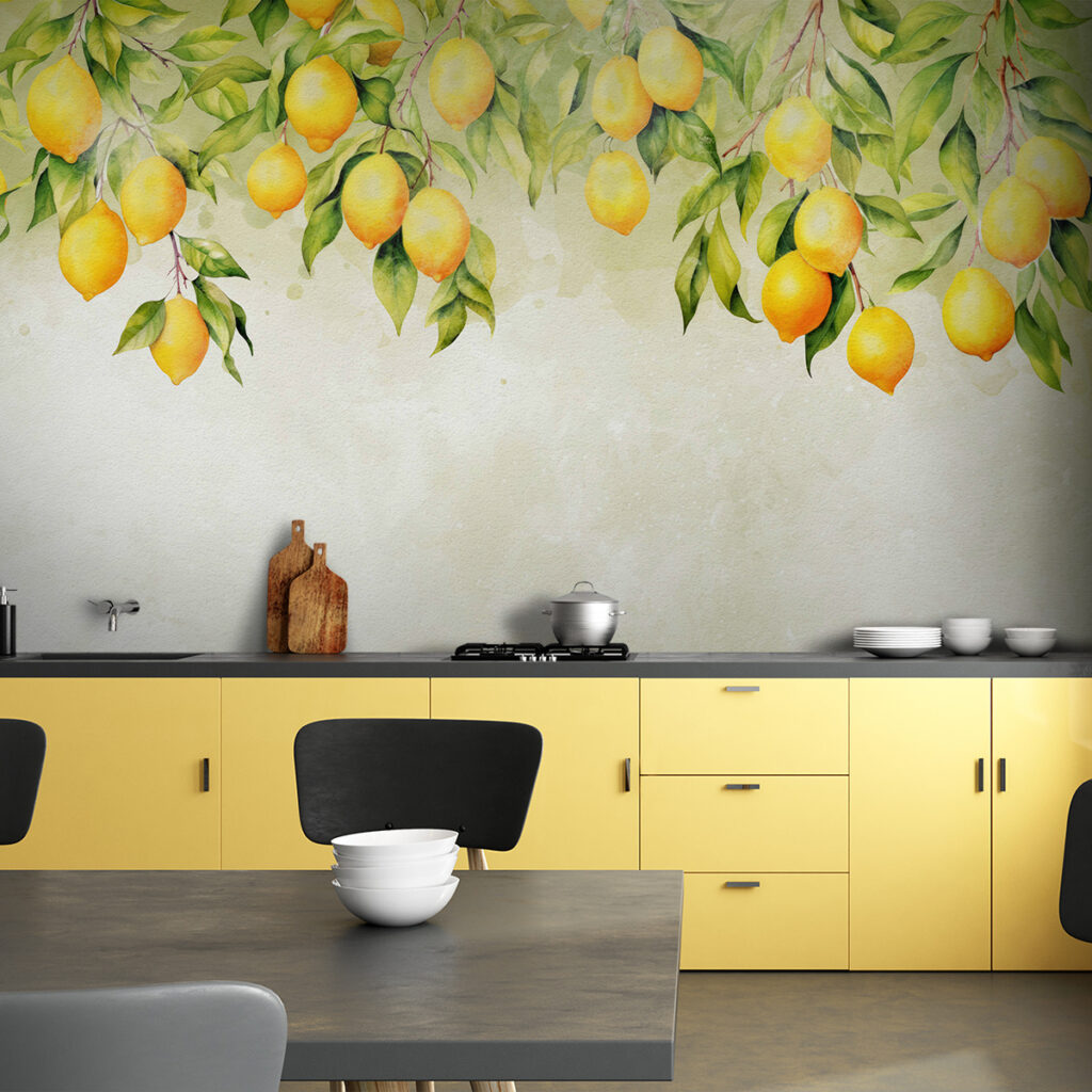 A group of lemons on a tree