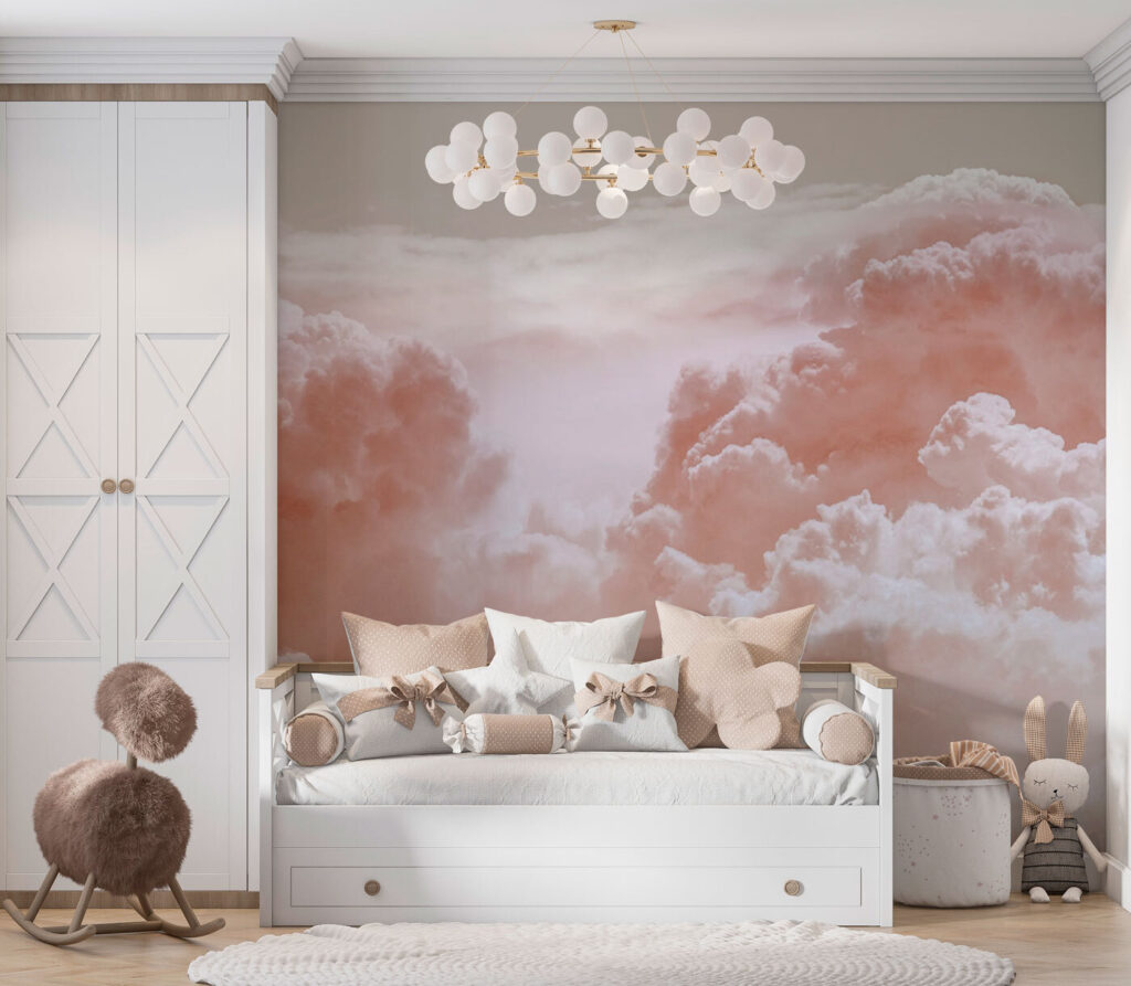 A pink clouds in the sky A pink clouds in the sky