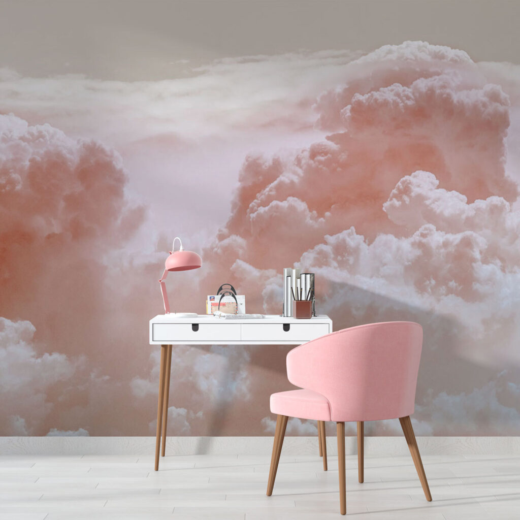 A pink clouds in the sky A pink clouds in the sky