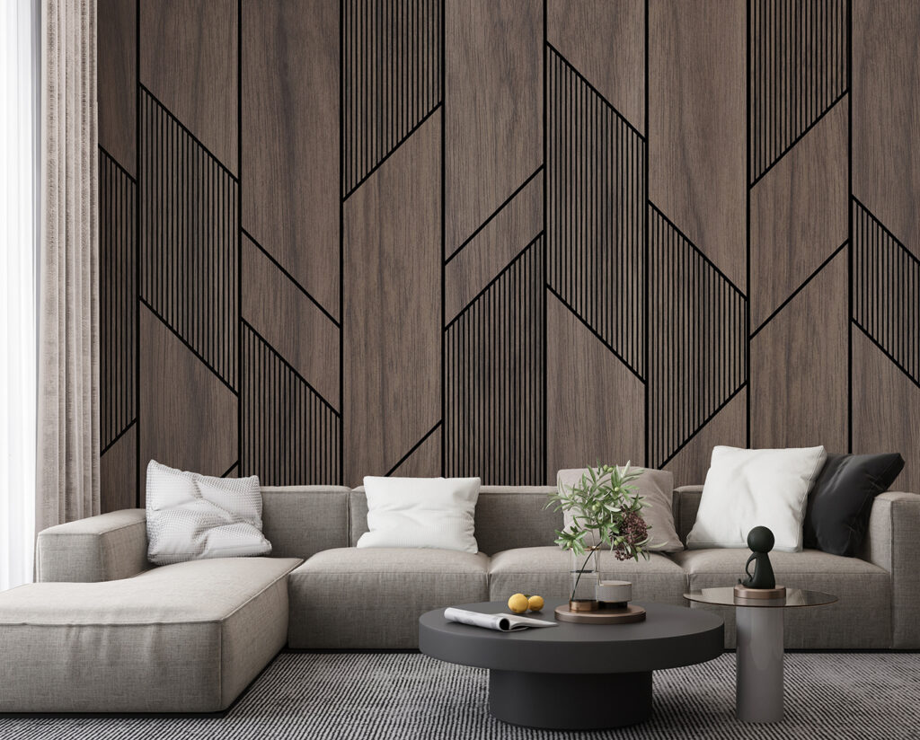 A wood paneling with black lines A wood paneling with black lines