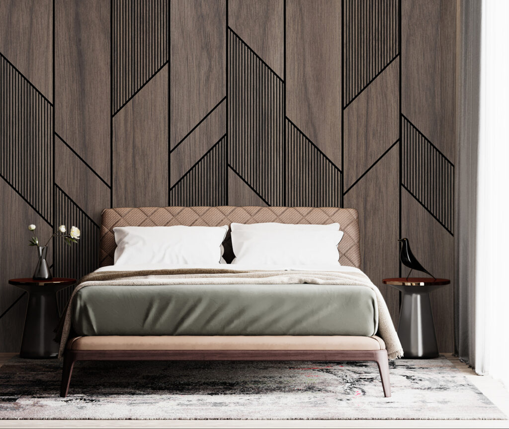 A wood paneling with black lines A wood paneling with black lines