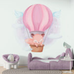 Фотошпалери Мультяшна лисиця на повітряній кулі