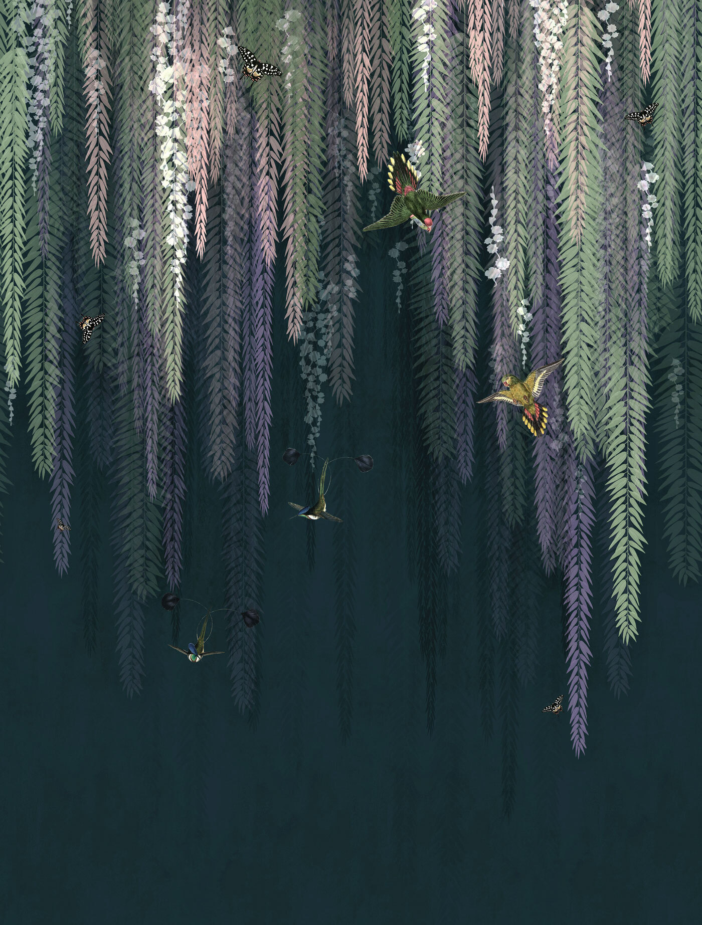 Hummingbirds from a tree