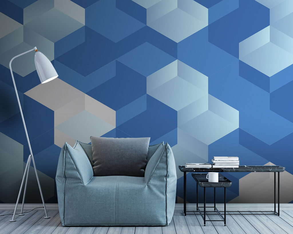 Blue and white cubes Blue and white cubes