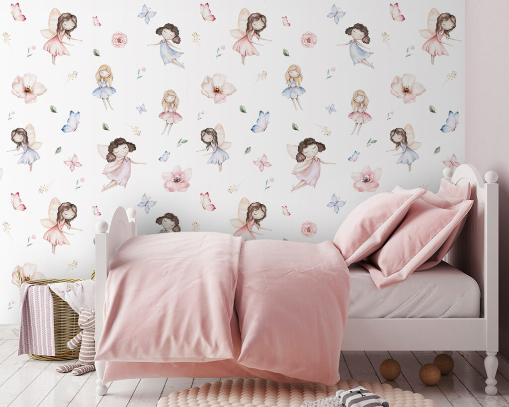 Pattern of fairies and butterflies Pattern of fairies and butterflies