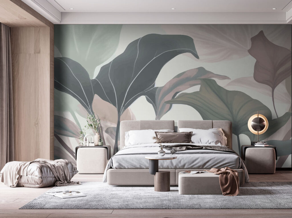 Elegant leaves in soft colors