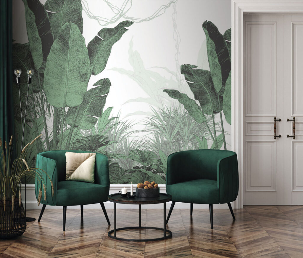 Group of plants with leaves Group of plants with leaves