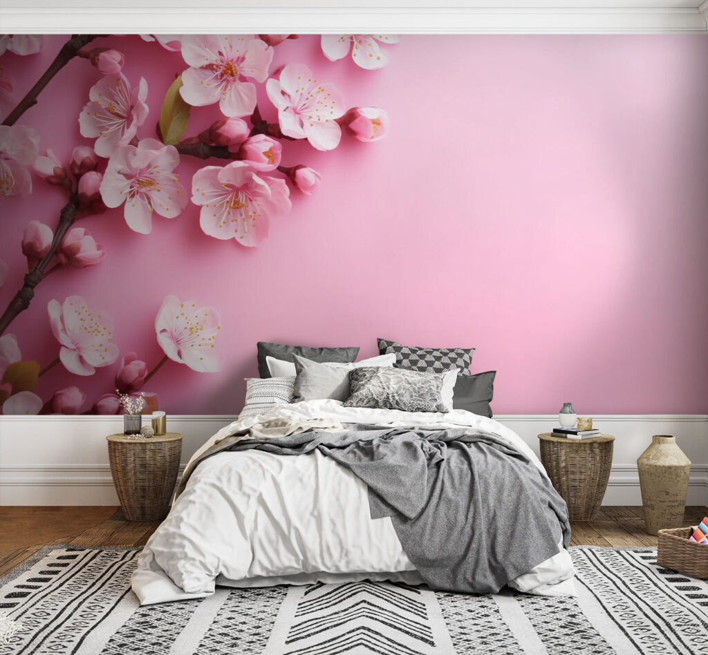 Group of pink flowers on a pink background Group of pink flowers on a pink background