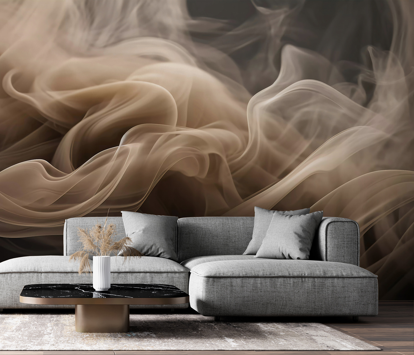 Flowing wisps of soft, muted hues