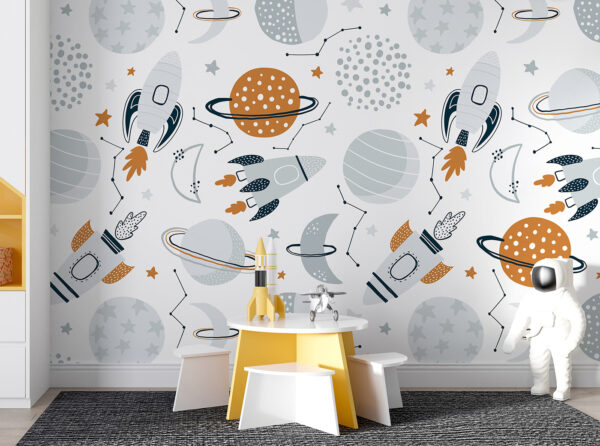 Pattern of planets and rockets