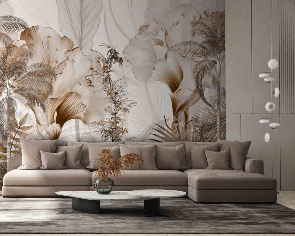 Wallpaper with flowers and plants Wallpaper with flowers and plants