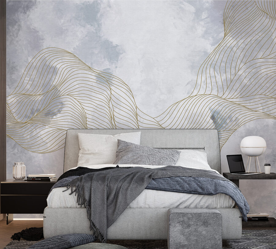 Elegant waves on textured background Elegant waves on textured background