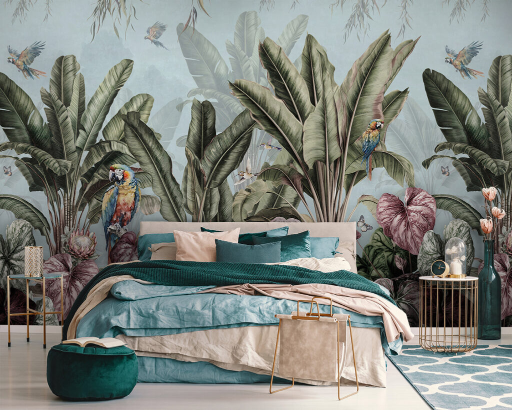 Шпалери з тропічними рослинами та птахами u96259pib111 1024x819 - Шпалери з тропічними рослинами та птахами - tegory