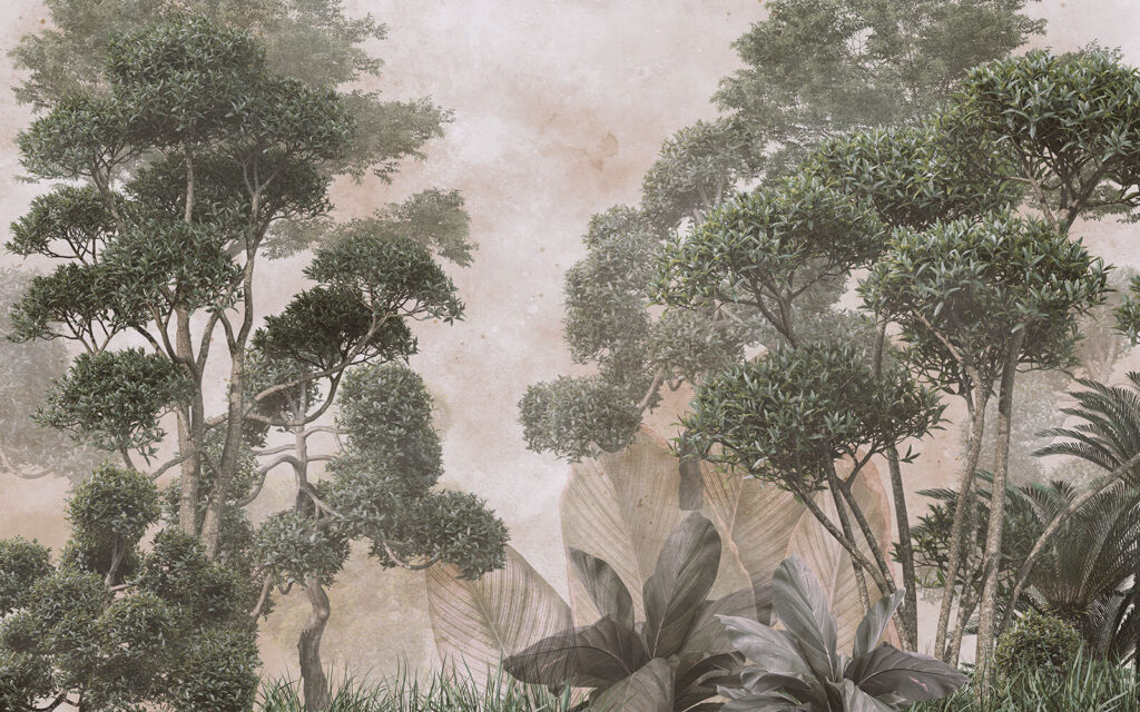 Group of trees and grass Group of trees and grass