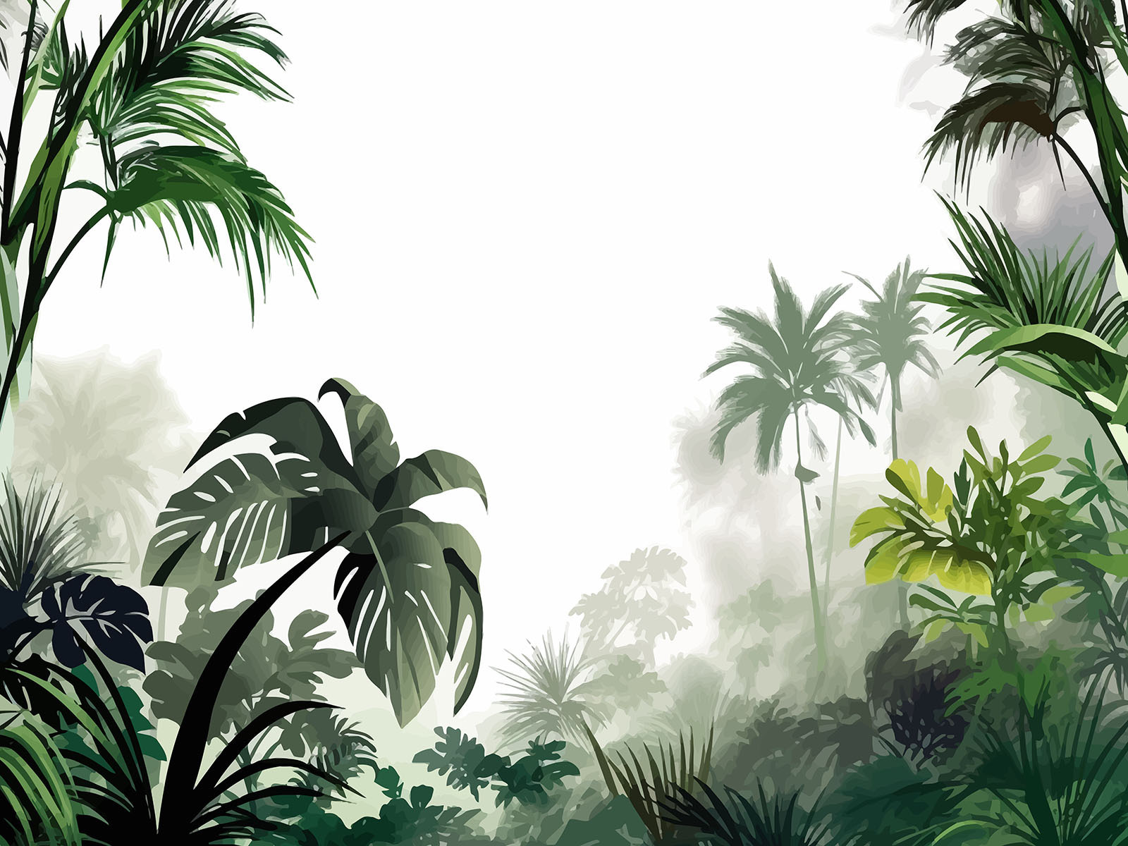 Group of trees and plants