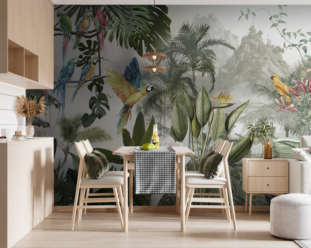 Group of birds in a forest Group of birds in a forest