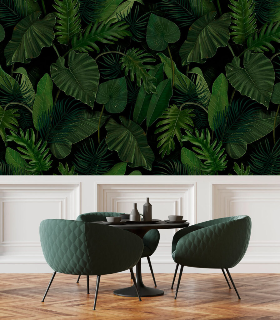 Pattern of green leaves Pattern of green leaves