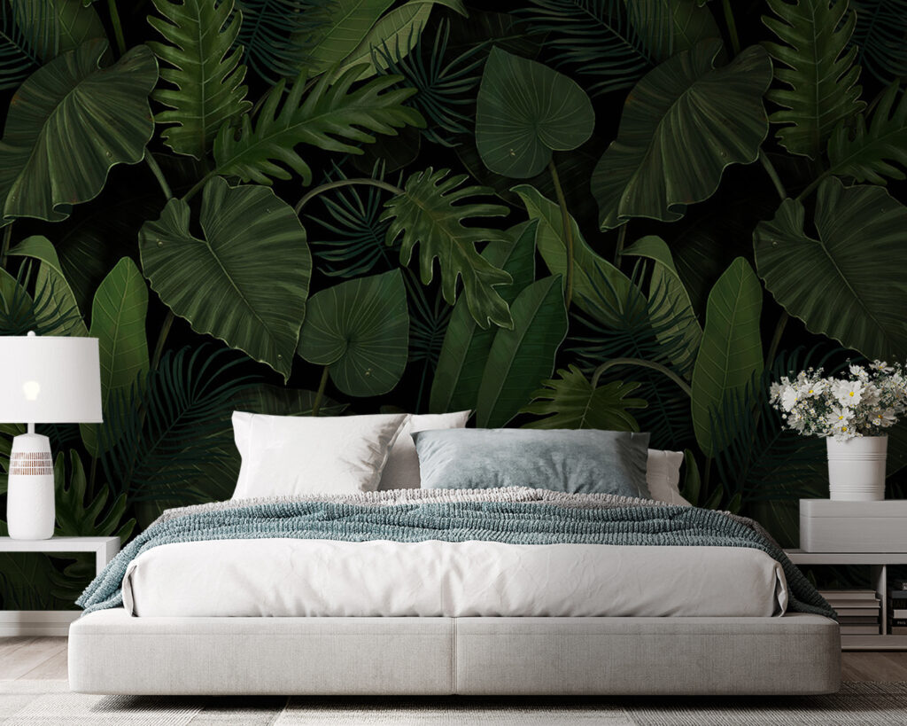 Pattern of green leaves Pattern of green leaves