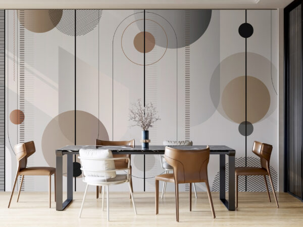 Abstract geometric shapes in soft tones Abstract geometric shapes in soft tones