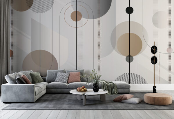 Abstract geometric shapes in soft tones Abstract geometric shapes in soft tones