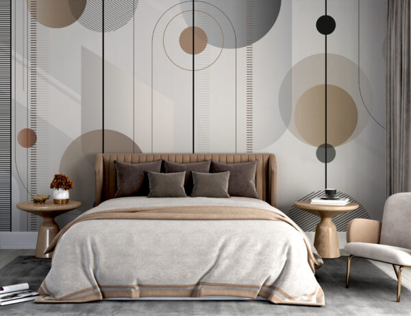 Abstract geometric shapes in soft tones Abstract geometric shapes in soft tones