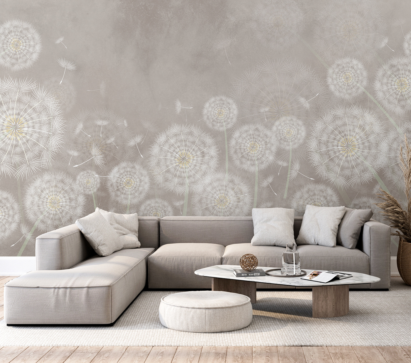 Group of dandelions Group of dandelions