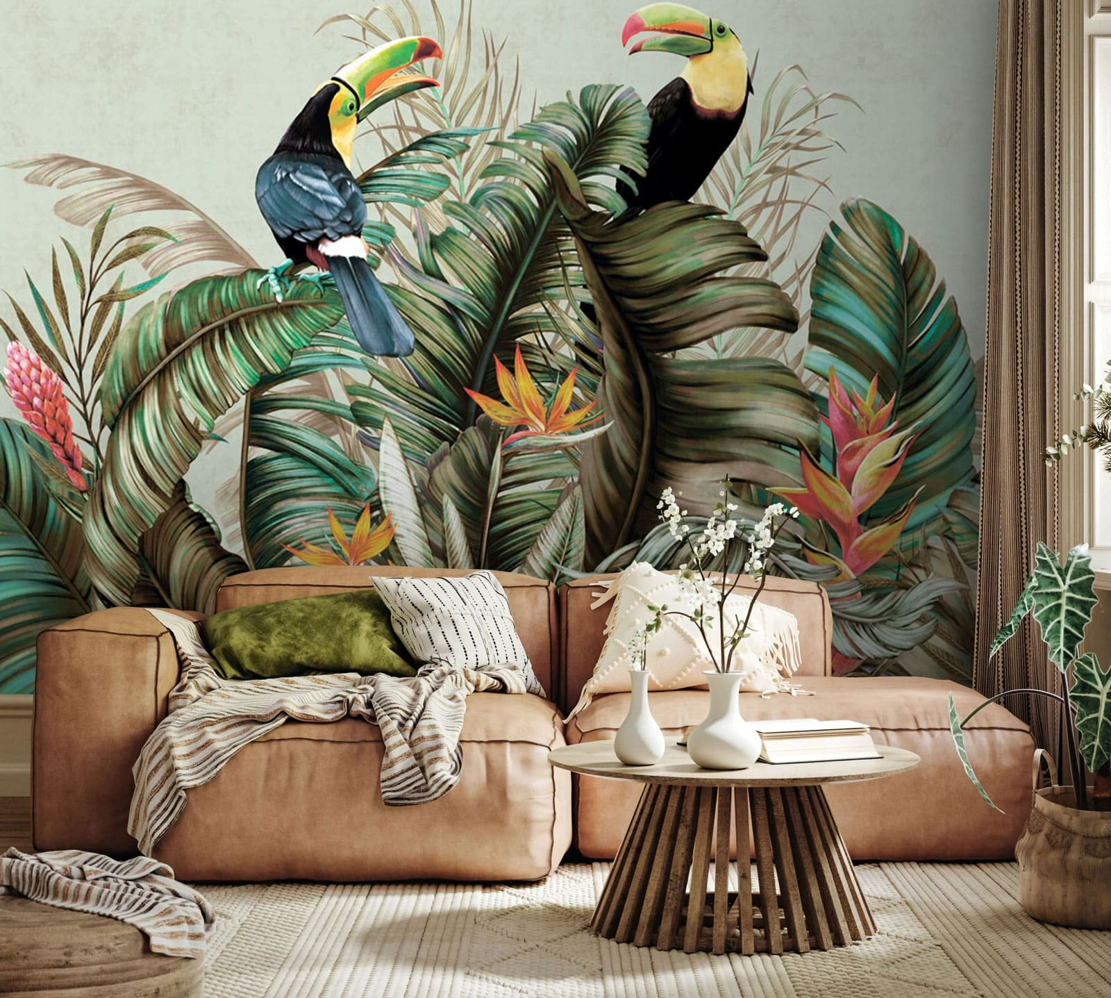 Group of birds on a plant Group of birds on a plant