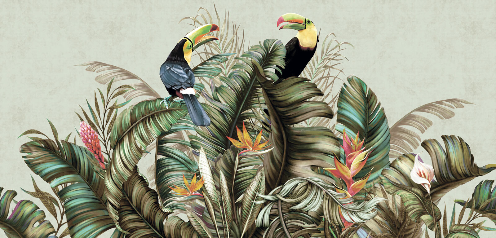 Group of birds on a plant Group of birds on a plant