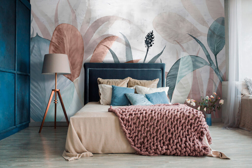 Serene foliage in soft pastels