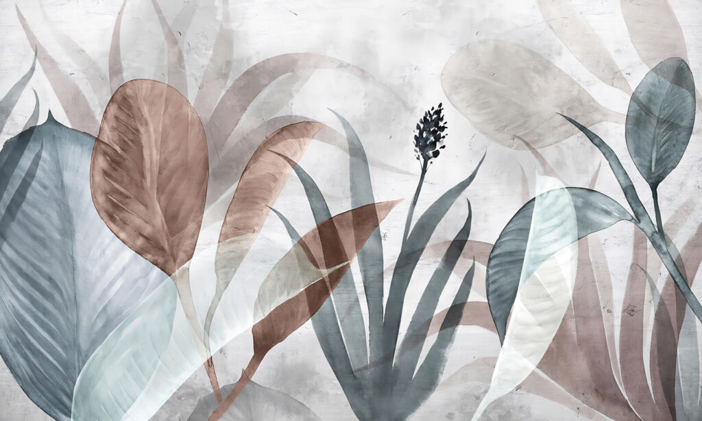 Serene foliage in soft pastels