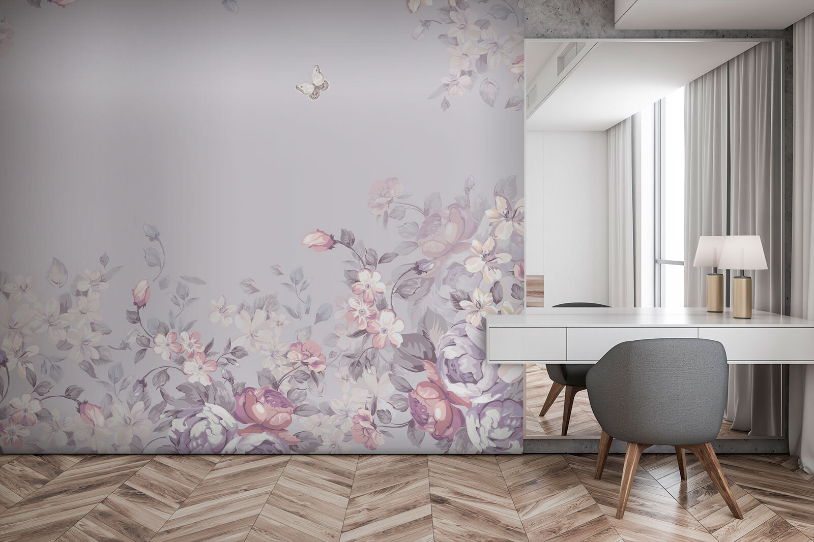 u94441pib1m - Квітковий візерунок з метеликами - tegory