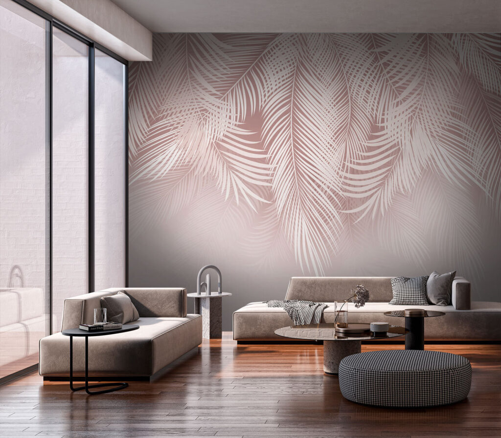 White leaves on a pink background White leaves on a pink background