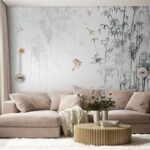 Фотошпалери Птахи летять птахами в тумані