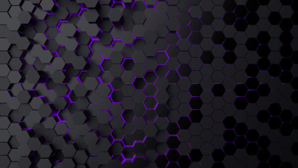 A black and purple hexagons A black and purple hexagons