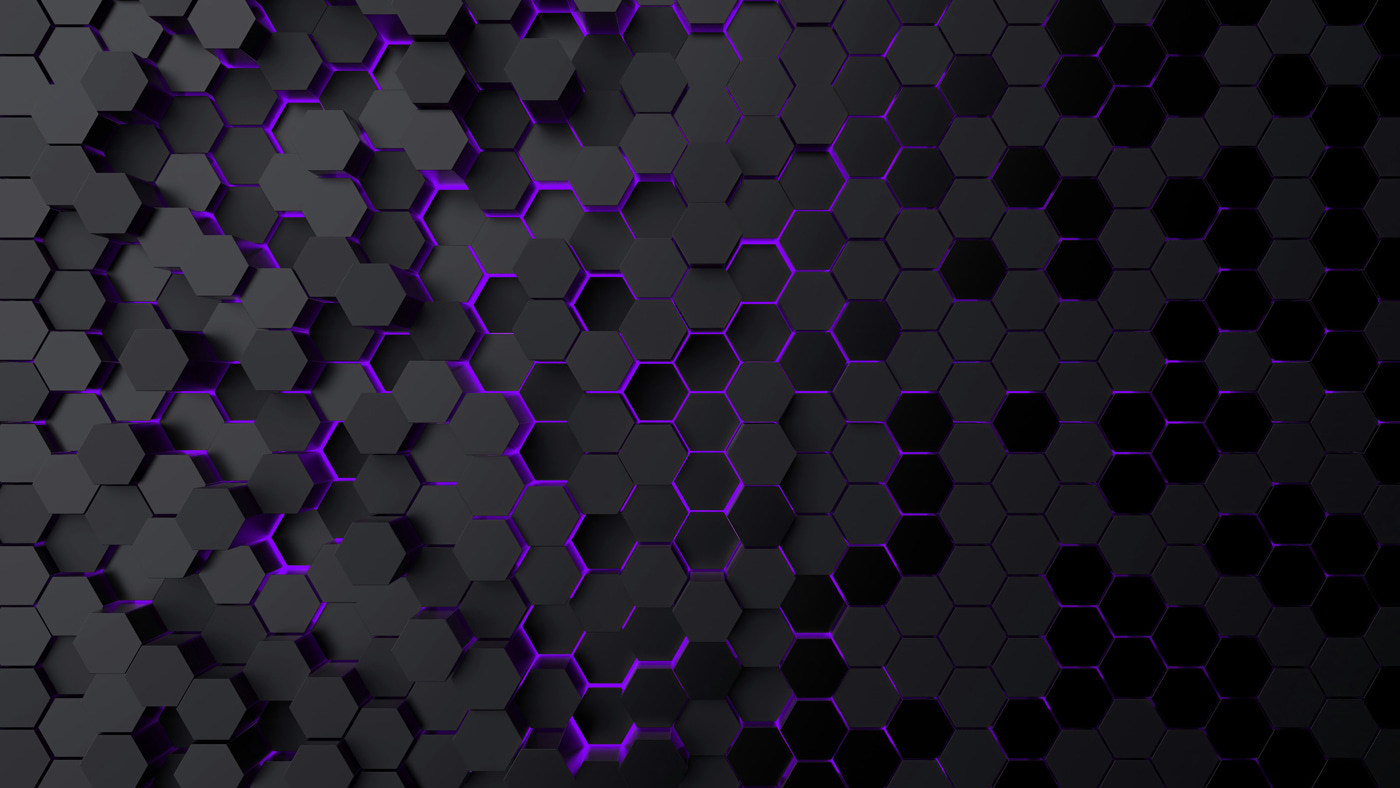 A black and purple hexagons A black and purple hexagons