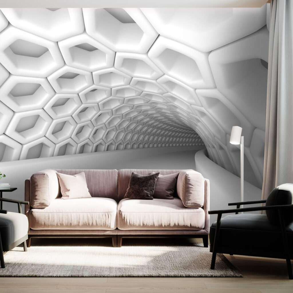 u93596pig1m 1024x1024 - Білий тунель з шестикутниками - tegory