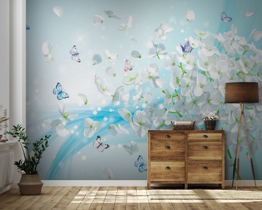 u93477pig41 1024x819 - Білі квіти з літаючими метеликами - tegory