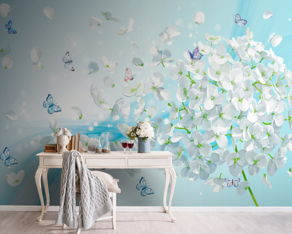 u93477pig5 1024x819 - Білі квіти з літаючими метеликами - tegory