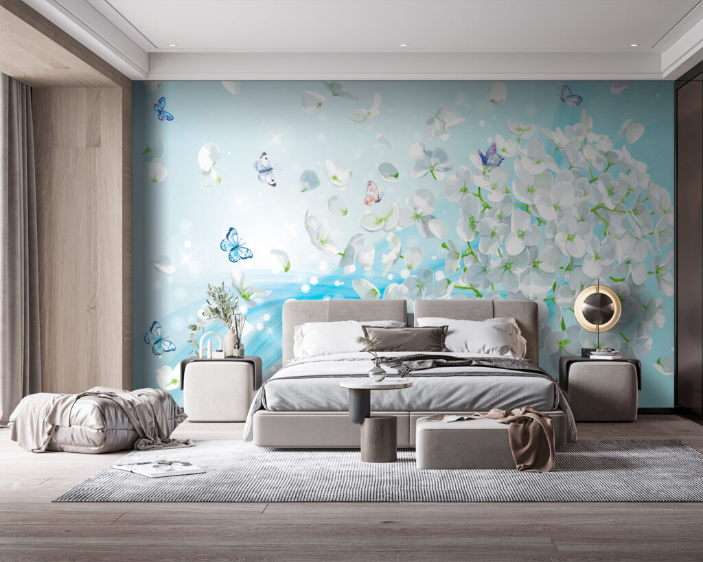 u93477pib114 1024x819 - Білі квіти з літаючими метеликами - tegory