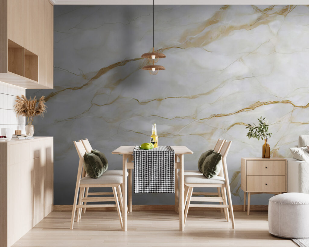 Sleek marble with elegant veins