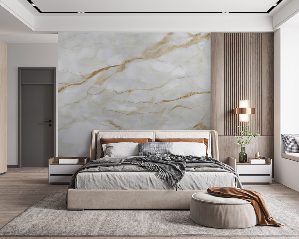 Sleek marble with elegant veins