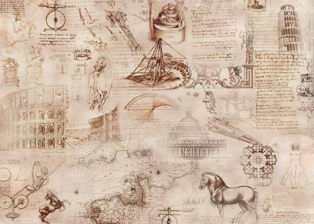 Колаж з історичних ілюстрацій та ескізів. Колаж з історичних ілюстрацій та ескізів.