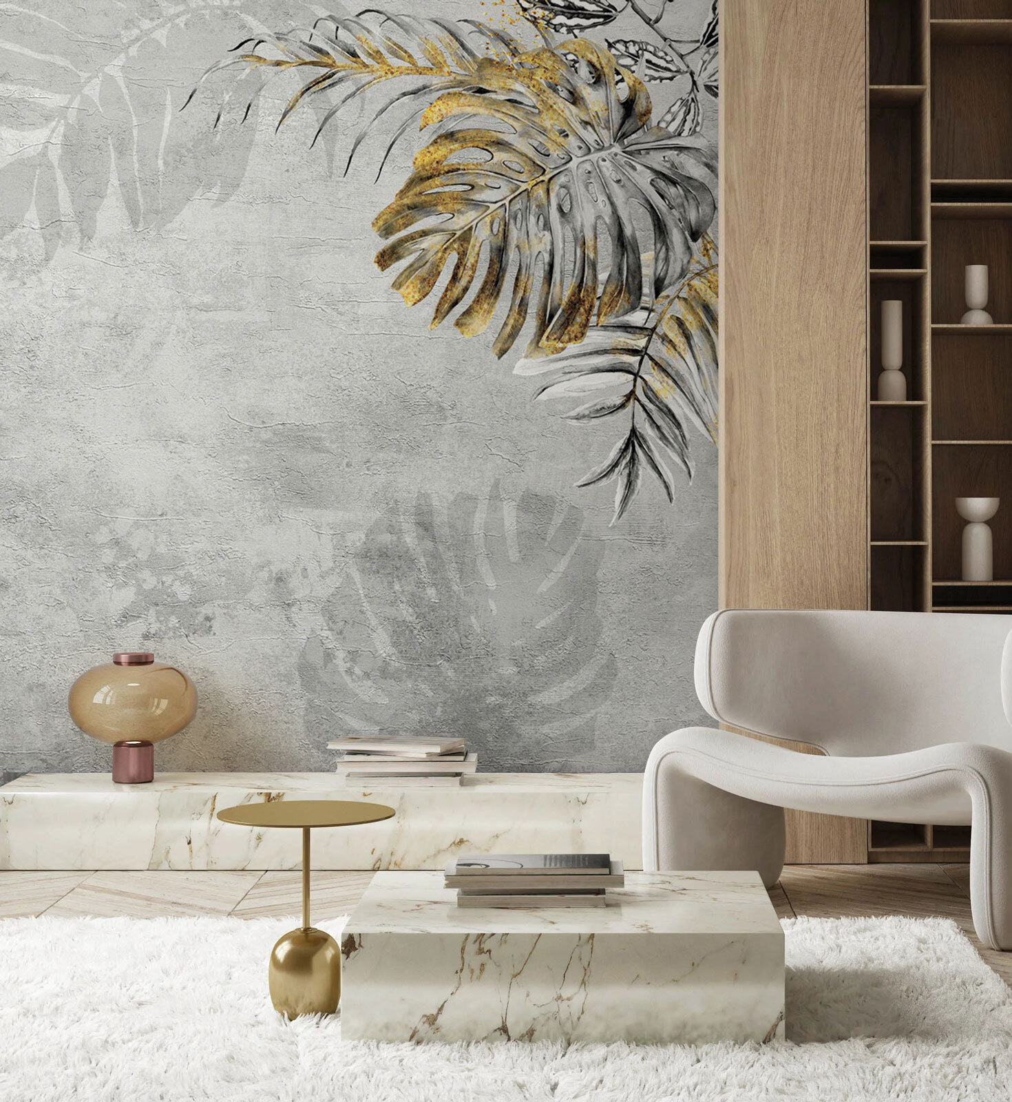 u78603pih1m - Натхненне природою листя на фактурному тлі - tegory