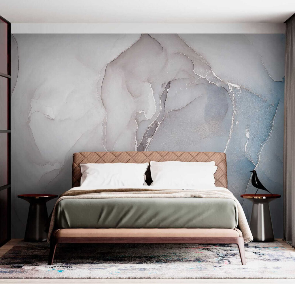 Abstract flowing shapes in soft tones