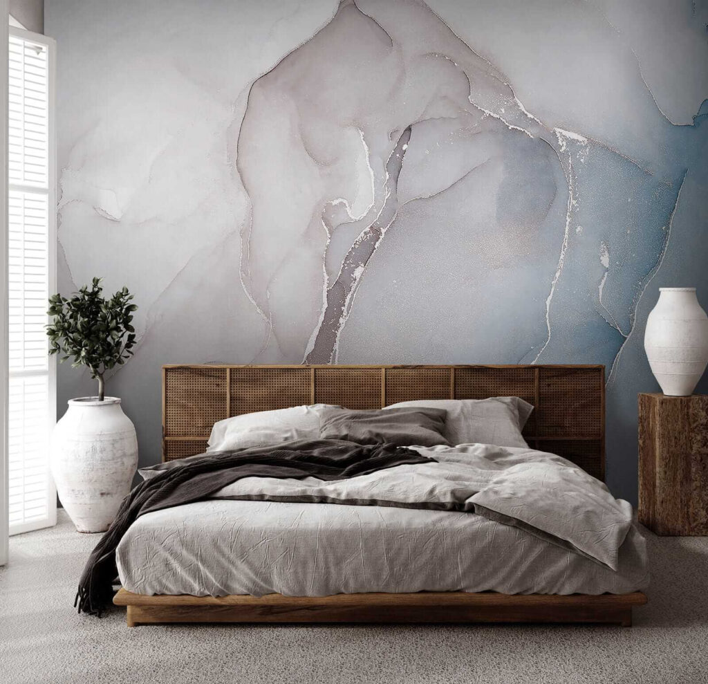 Abstract flowing shapes in soft tones