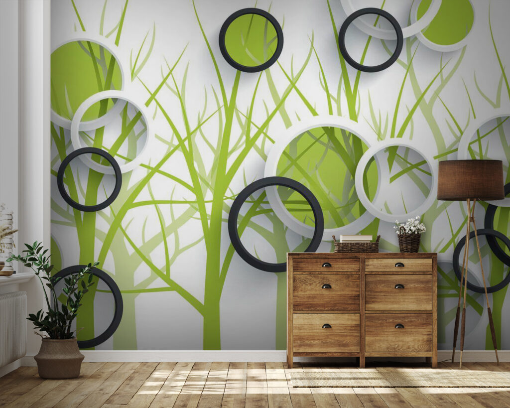 u78082pig41 1024x819 - Шпалери з колами та деревами - tegory