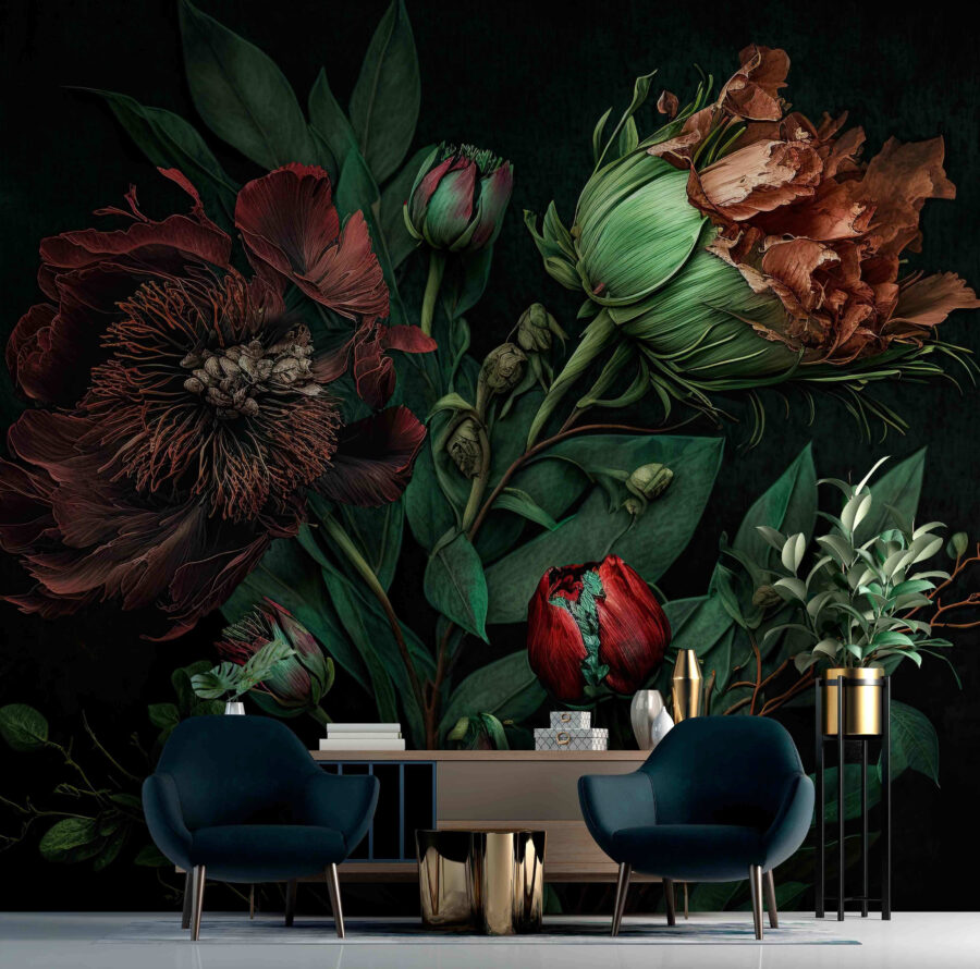 Elegant flowers with rich textures Elegant flowers with rich textures