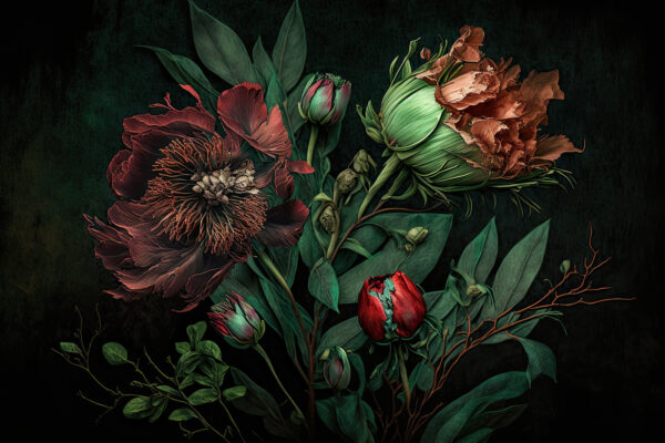 Elegant flowers with rich textures Elegant flowers with rich textures
