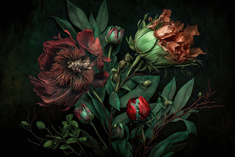 Elegant flowers with rich textures Elegant flowers with rich textures
