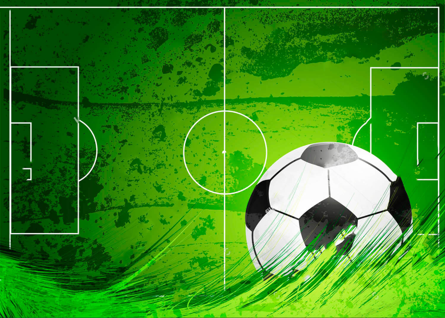 u72784p - Футбольний м'яч на зеленому полі - tegory